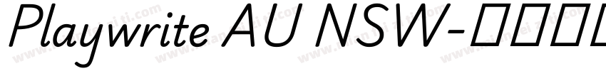 Playwrite AU NSW字体转换